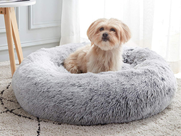 Lit pour chien pelucheux lit pour chat coussin doux lit pour canapé 80cm