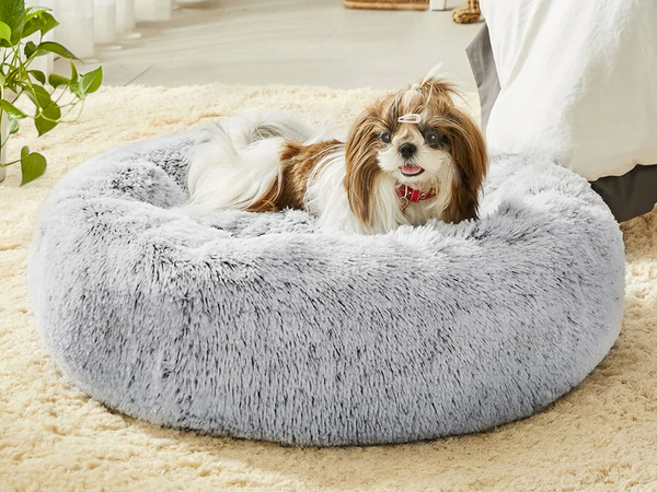 Lit pour chien pelucheux lit pour chat coussin doux lit pour canapé 80cm