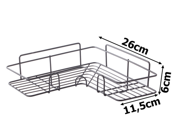 Loft étagère d'angle pour douche suspendue 2x crochet