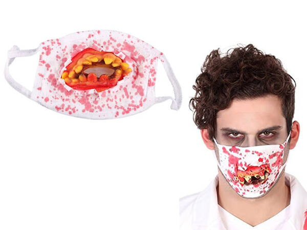 Masque dents sanglantes halloween horreur déguisement halloween costume