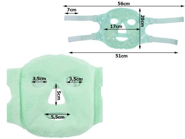 Masque facial au gel rafraîchissant gel chauffant pour les yeux