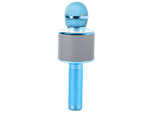 Microphone sans fil bluetooth enceinte karaoké modulateur de voix rond