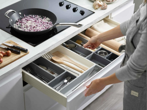 Organisateur de cuisine pour tiroir à couverts