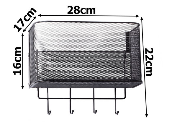 Panier métal porte organisateur crochets d'étagère suspendue