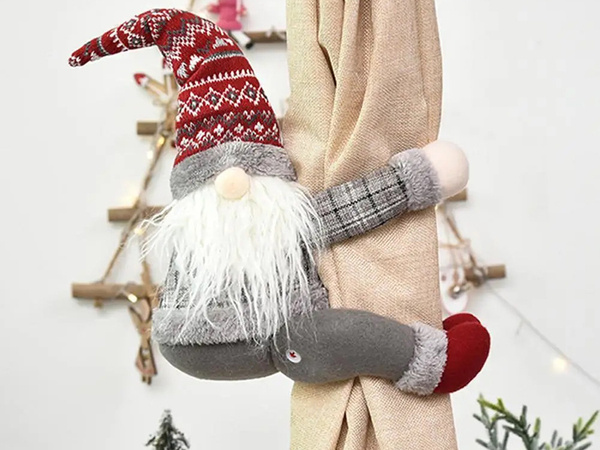 Père noël gnome gnome boucle de rideau velcro