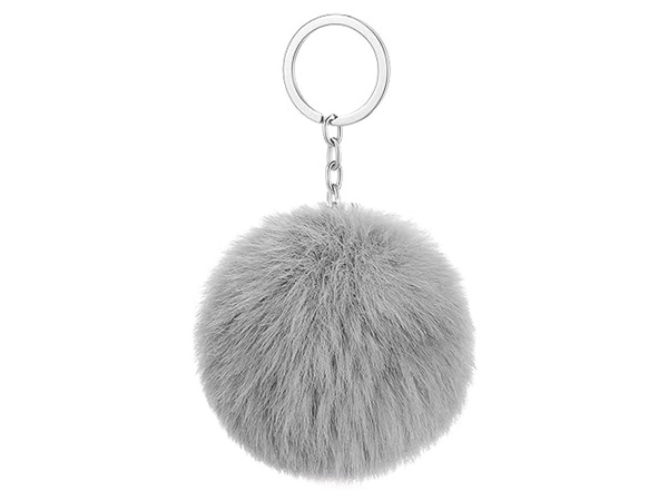 Porte-clés pendentif sac pompon fourrure tinsel pour sacs à main