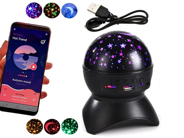 Projecteur d'etoiles lampe de nuit enceinte led bluetooth projecteur usb