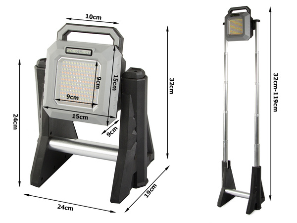 Projecteur halogène rechargeable led smd usb