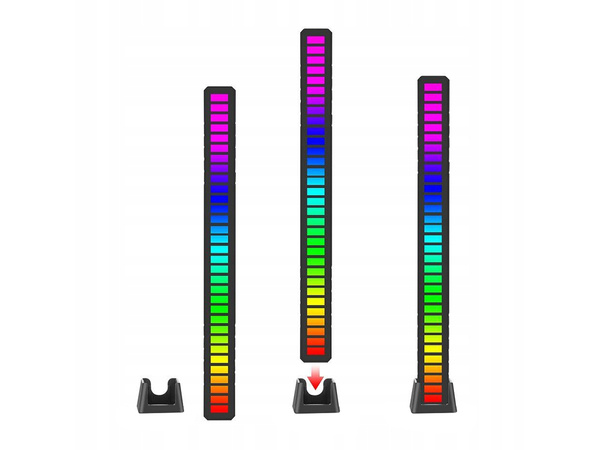 Réponse sonore usb led multicolore néon rgb led