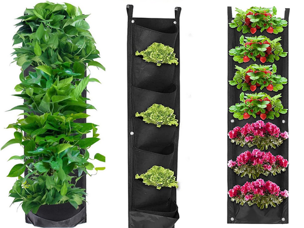 Sac à plantes vertical en feutre 7 poches pour la décoration des semis