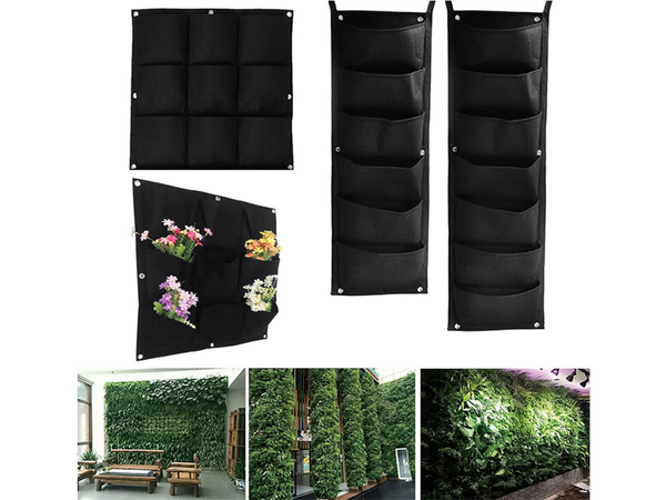 Sac à plantes vertical en feutre 7 poches pour la décoration des semis