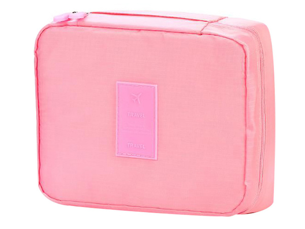 Sac de maquillage organisateur de voyage rose