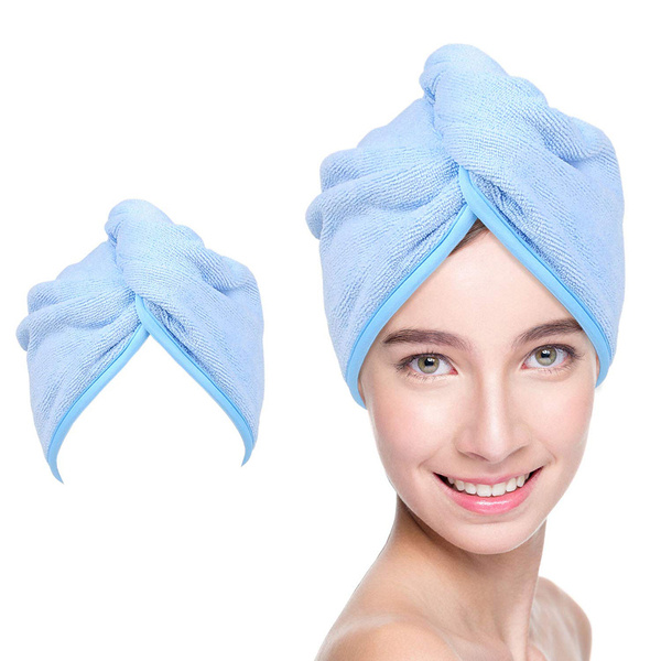 Serviette de tête microfibre turban de cheveux