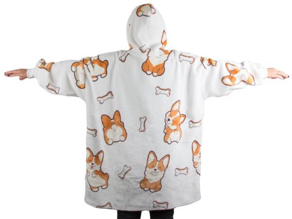 Sweat-shirt chaud pour chien couverture oversize xxl 2in1 fourrure épaisse douce avec capuche