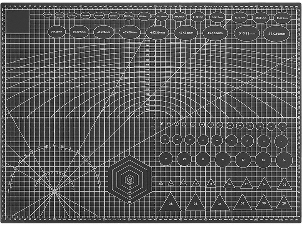 Tapis de coupe auto-cicatrisant a2 modelage double face