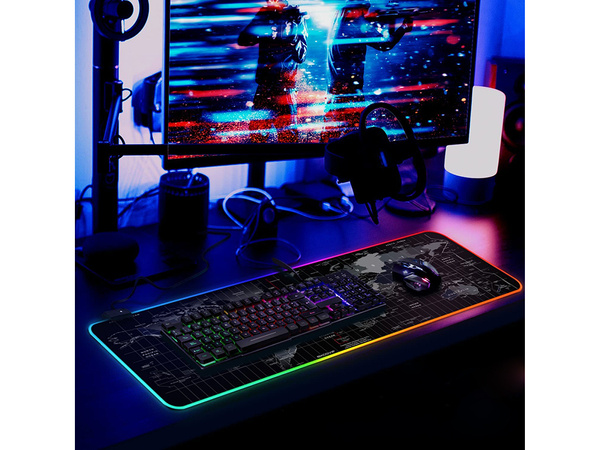 Tapis de souris gaming rétro-éclairé led xxl