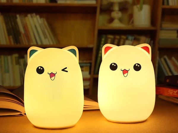 Veilleuse led pour enfants rgb cat touch