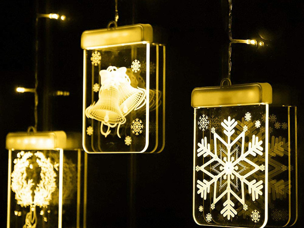 Vitrail 3d décoration lumières de noël