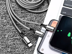 3in1 usb cable for phone lightning cable iphone micro usb type-c 1.2m