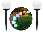 4x rgb solar garden ball lampe 10 cm