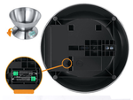 BALANCE DE CUISINE ELECTRONIQUE DIGITALE AVEC BOL 5KG LCD ARGENT METAL