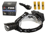 Bailong led headlamp xhp360 powerbank zoom