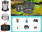 Batterie de cuisine de camping kemping kettle frying pan 18in1