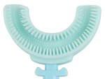 Brosse à dents manuelle en silicone pour enfants lettre u 360