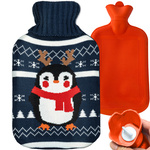 Caoutchouc jumper thermofor large 2l festive water penguin cover