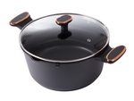 Casserole poêle avec couvercle 6.84l induction