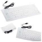 Clavier en silicone blanc usb silencieux