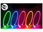 Collier d'éclairage led pour chiens et cats imperméable réglable 47cm usb