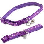 Collier en tissu pour chien chat avec clochette 1