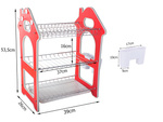 Égouttoir à trois étages pour le séchage de la vaisselle