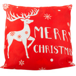 Housse de coussin de noël 45x45 pour noël rennes rouge