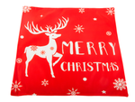 Housse de coussin de noël 45x45 pour noël rennes rouge