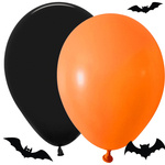 Jeu de ballons d'halloween noir orange 20pcs