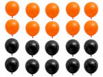 Jeu de ballons d'halloween noir orange 20pcs