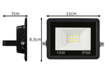 Projecteur halogène led 10w 6000k extérieur étanche ip66