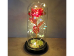 Rose éternelle en verre cadeau led rgb lumineuse verre rouge pour l'occasion