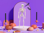 Squelette humain suspendu 40cm décoration d'halloween squelette artificiel