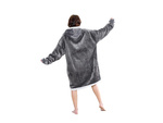 Sweatshirt chaud couverture oversize xxl 2in1 fourrure épaisse douce robe de chambre à capuche