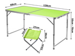 Table de tourisme table de camping pliante grande 4 chaises valise