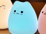 Veilleuse led pour enfants rgb chat touch silicone