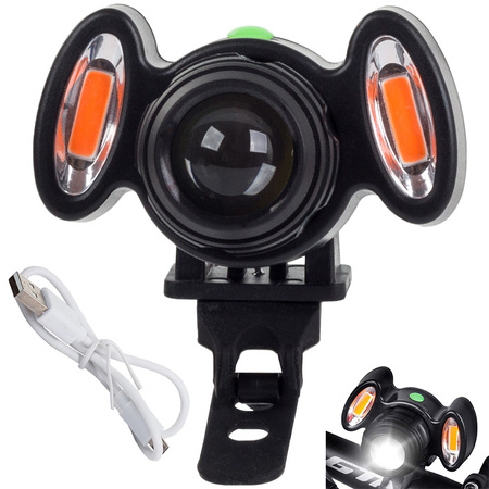 Bailong front fahrrad licht led xm-l t6 2 cob