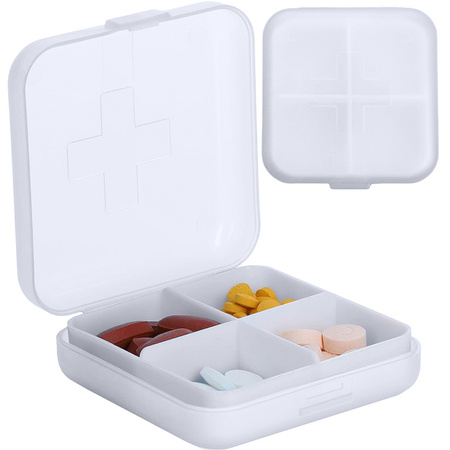 Behälter medizin box ergänzungen tabletten reise 4 fächer