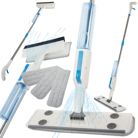 Flat mop mit spray spray fensterwachser 3x pads 2in1