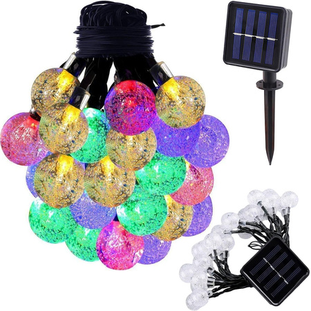 Garten girlande lichter 20 led solar multicolour