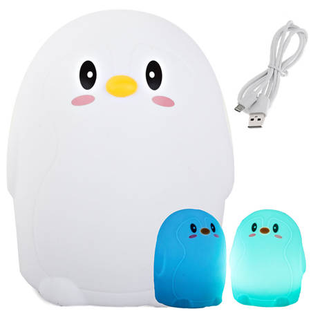 Kinder nachtlicht led pinguin rgb touch usb