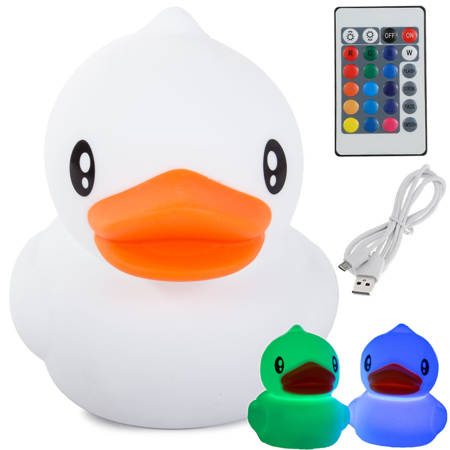 Led ente nachtlicht rgb fernbedienung usb